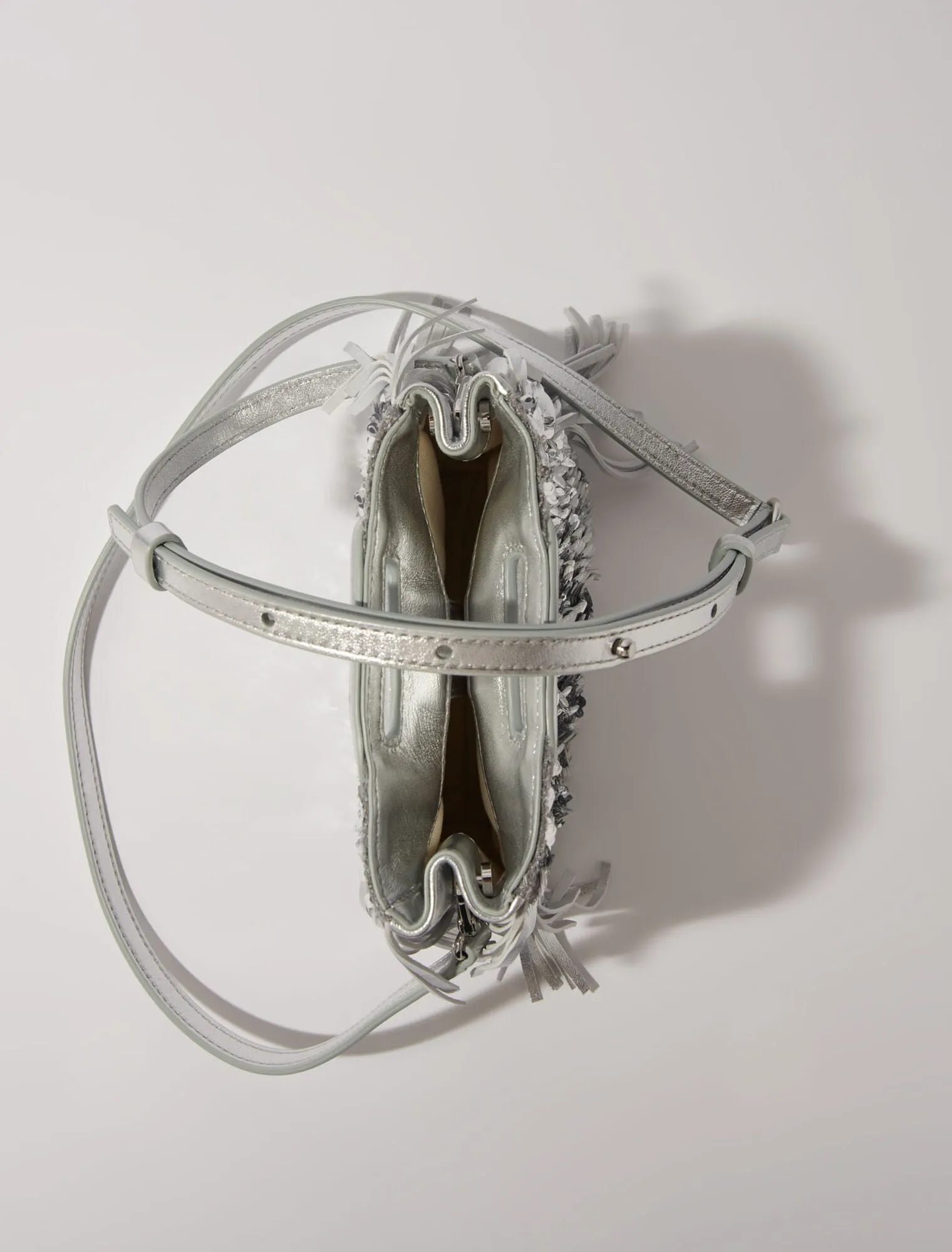 M Mini Bag With Silver Sequins
