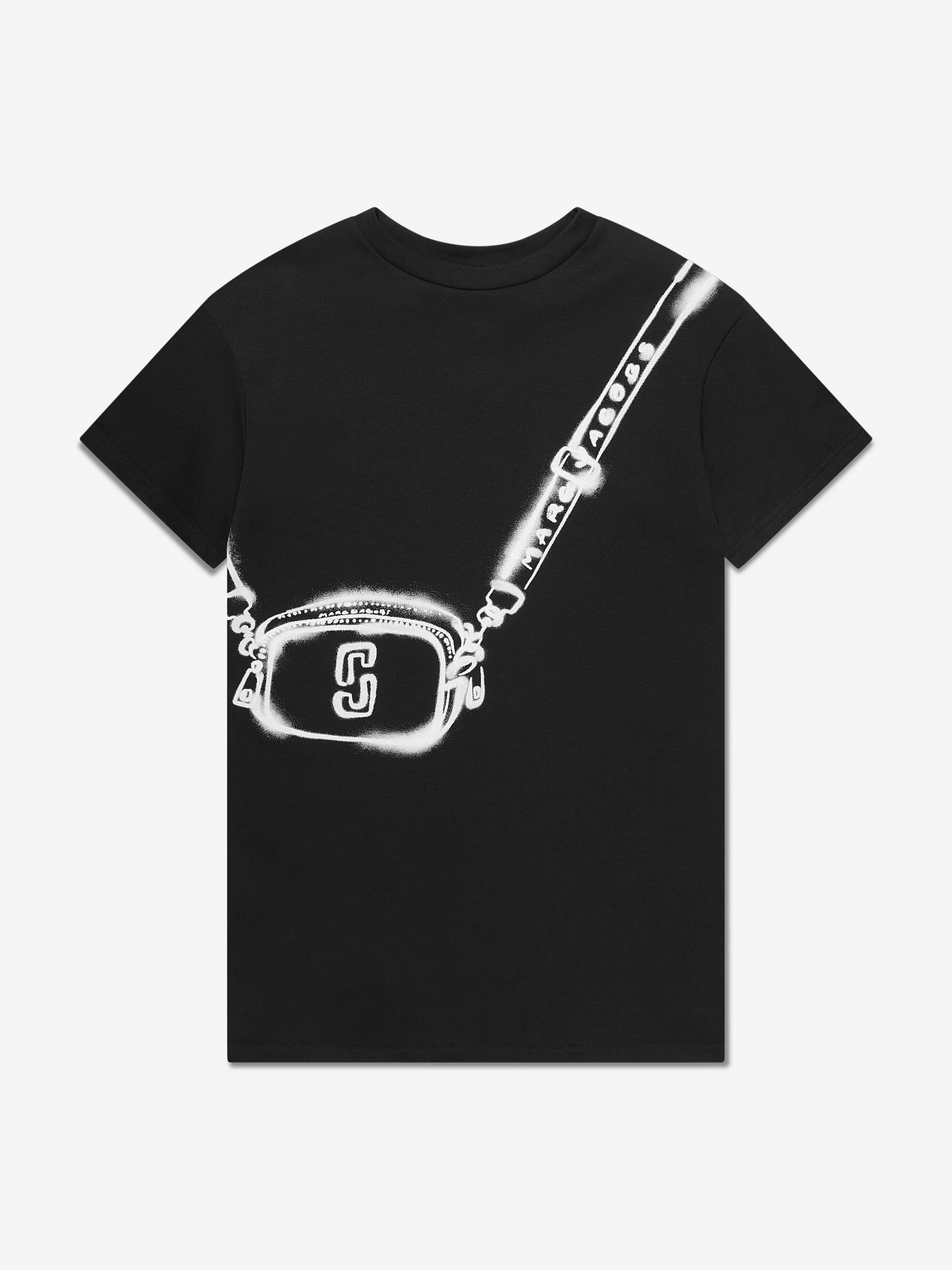MARC JACOBS Girls Snapshot Bag T-Shirt Dress in Black