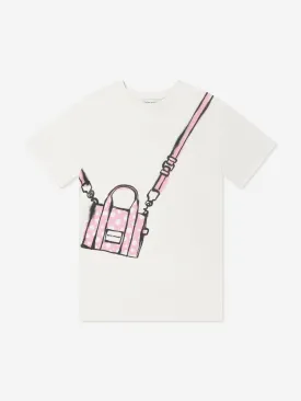 MARC JACOBS Girls Snapshot Bag T-Shirt Dress in Ivory