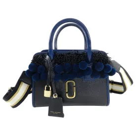 Marc Jacobs Navy Beads and Pom Pom “Little Big Shot” Bag