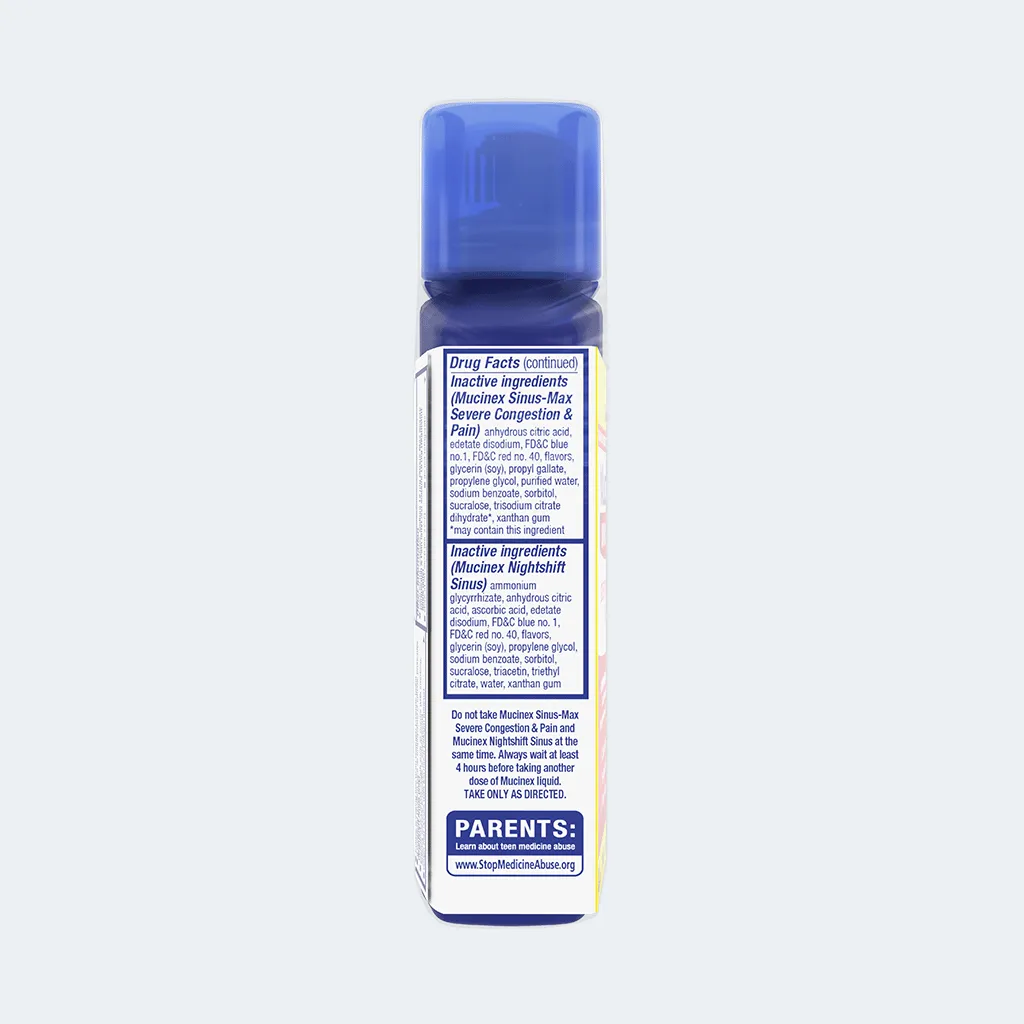 Maximum Strength Sinus-Max® Severe Congestion & Pain & Nightshift ® Sinus
