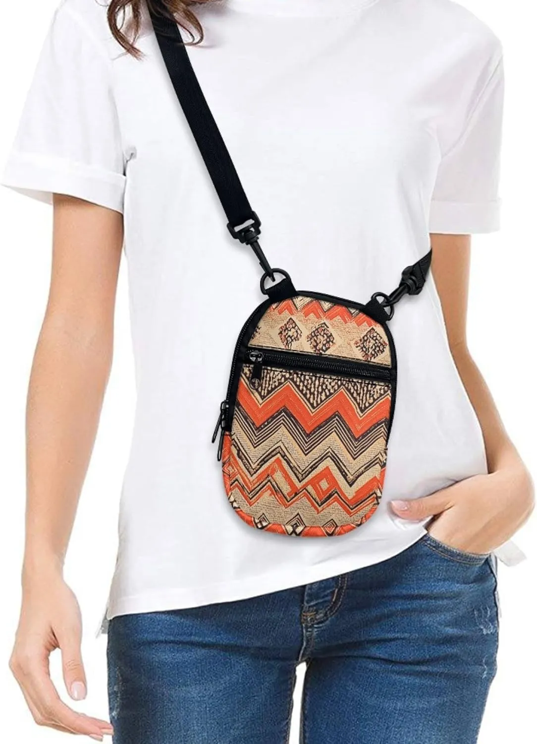 Mini Messenger Bag for Women Teens Small Crossbody Organizer with Zipper Shoulder Straps Coins Portable Holder