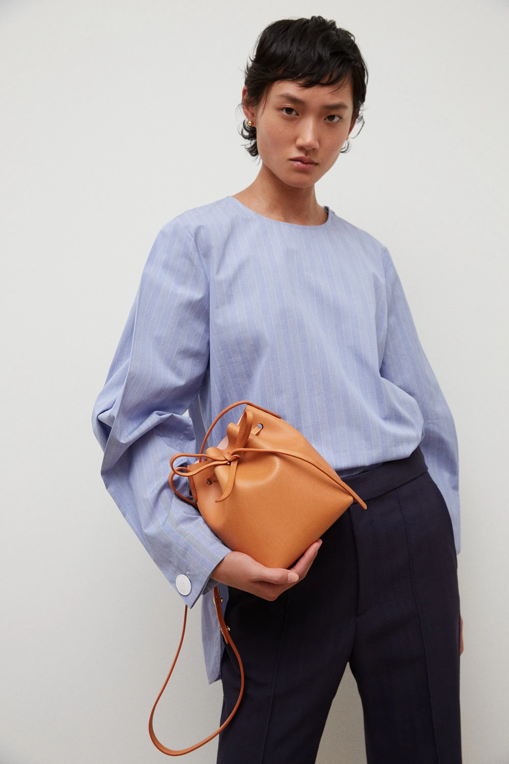 Mini Mini Bucket Bag - Cammello/Rosa