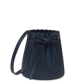 Mini Pleated Bucket Bag - Blu