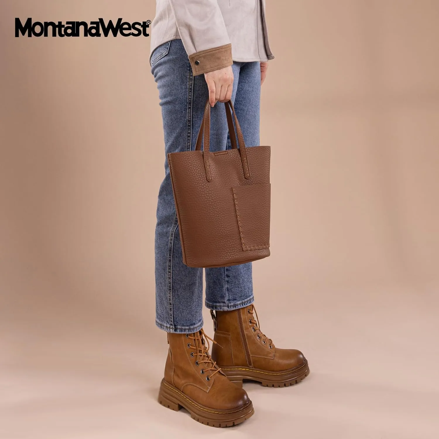 Montana West Small Bucket Purses for Women Top Handle Purses and Satchel Handbags with Cosmetic Bag