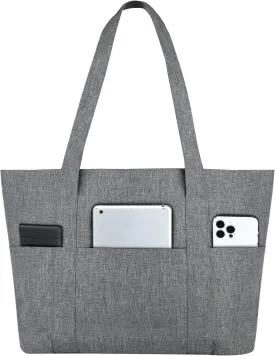 Nylon Tote Bag for Women Large Capacity Shoulder Bag Top Handle Handbag with Zipper for Work College Travel Daily