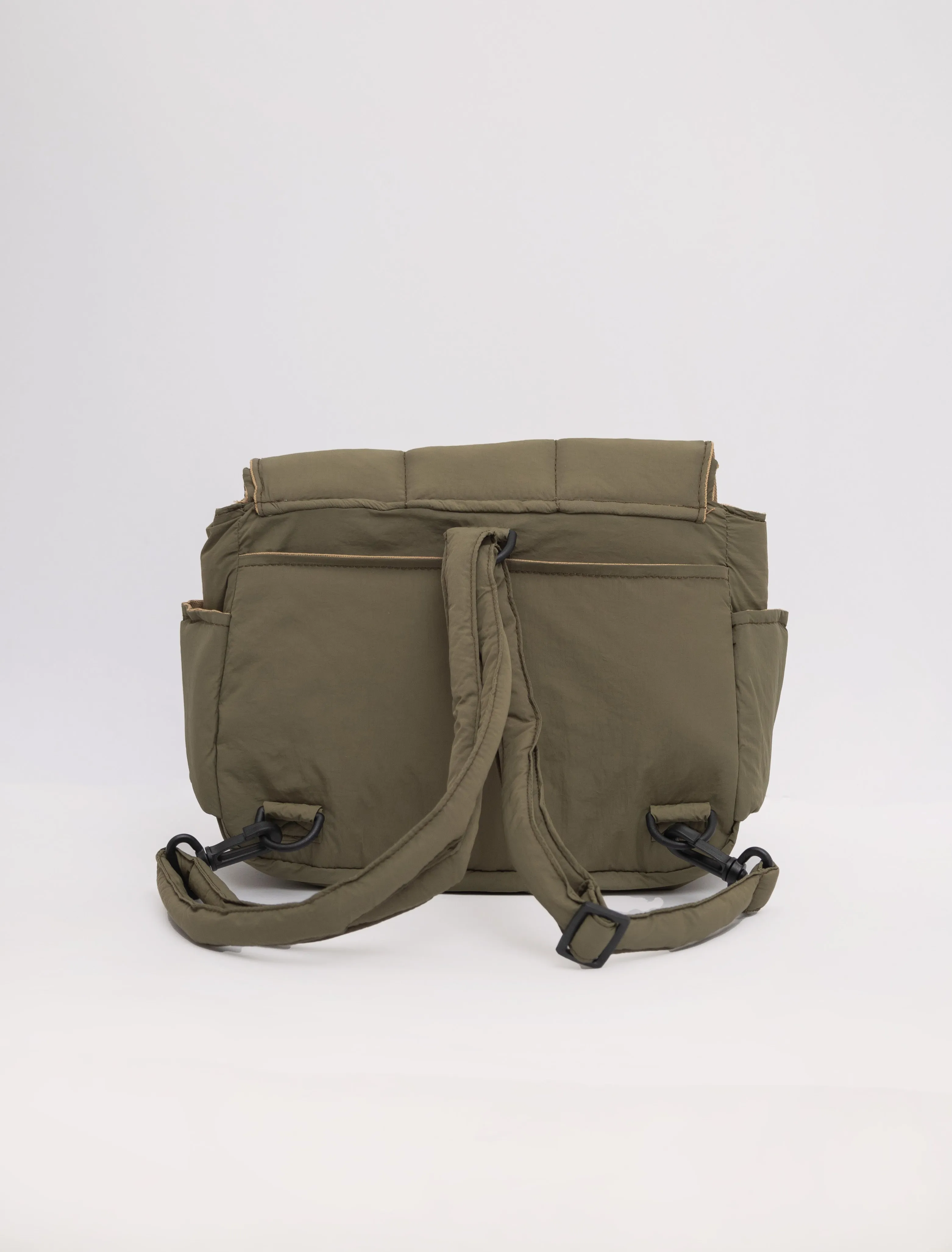 Olive Green Puffies Multi-Carry Crossbody Bag