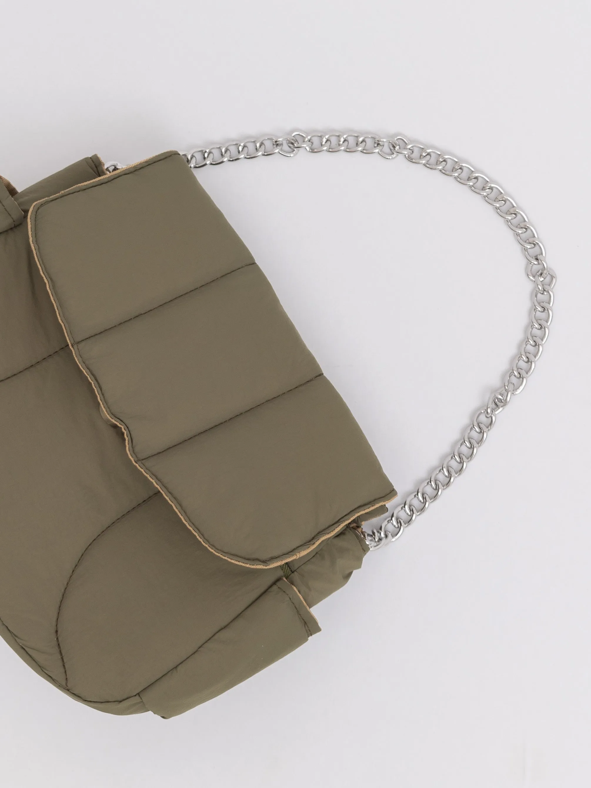 Olive Green Puffies Multi-Carry Crossbody Bag