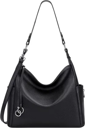 Over Earth Genuine Leather Hobo Purses and Handbags for Women Ladies Shoulder Crossbody Purse
