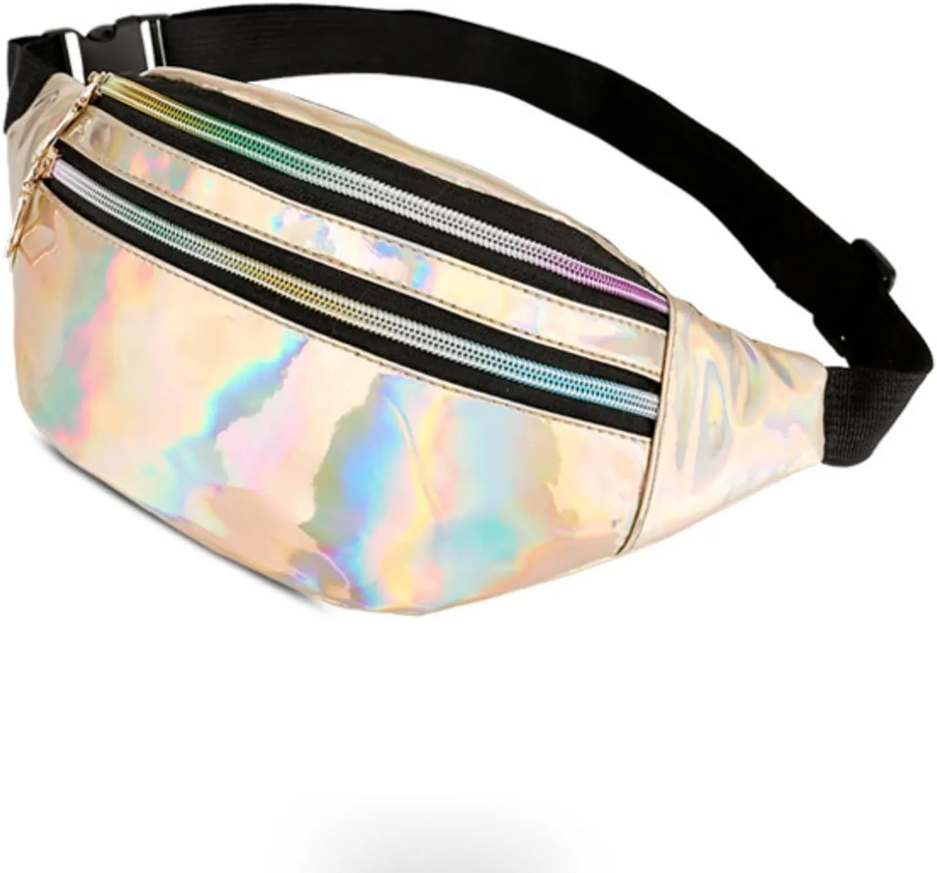 Packable Backpack for Women Men Mini Phone Purses with Crossbody Strap and Wallet Running Fanny Pack(Gold)
