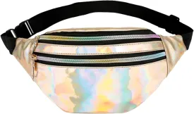 Packable Backpack for Women Men Mini Phone Purses with Crossbody Strap and Wallet Running Fanny Pack(Gold)