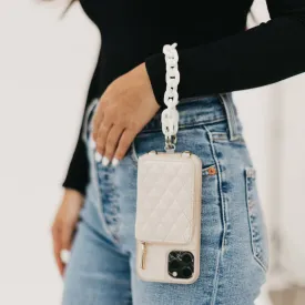 Pretty Simple | Wren Wristlet Acrylic Phone Chain Strap: Cream