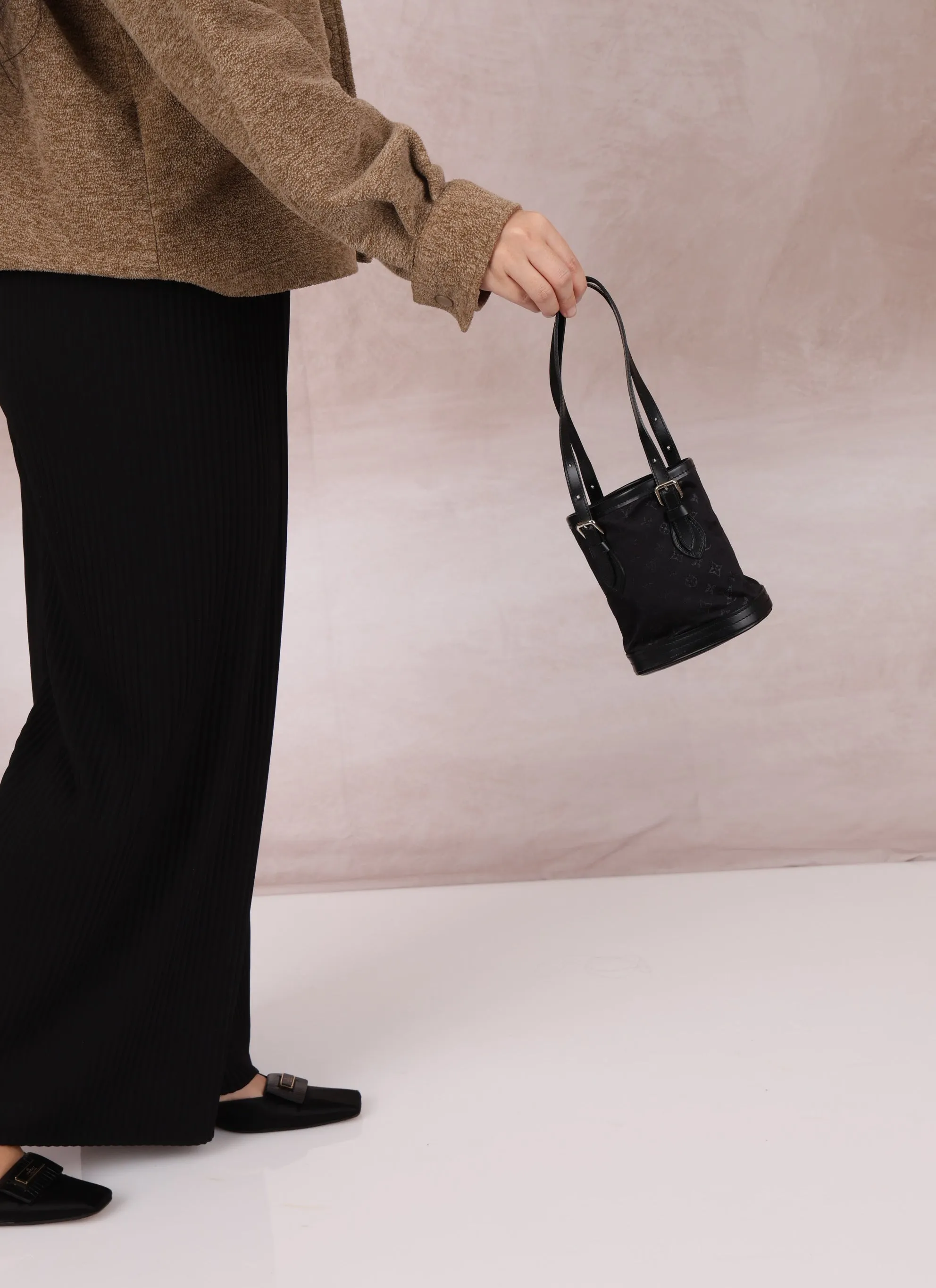 Rare Louis Vuitton Satin Mini Bucket Bag