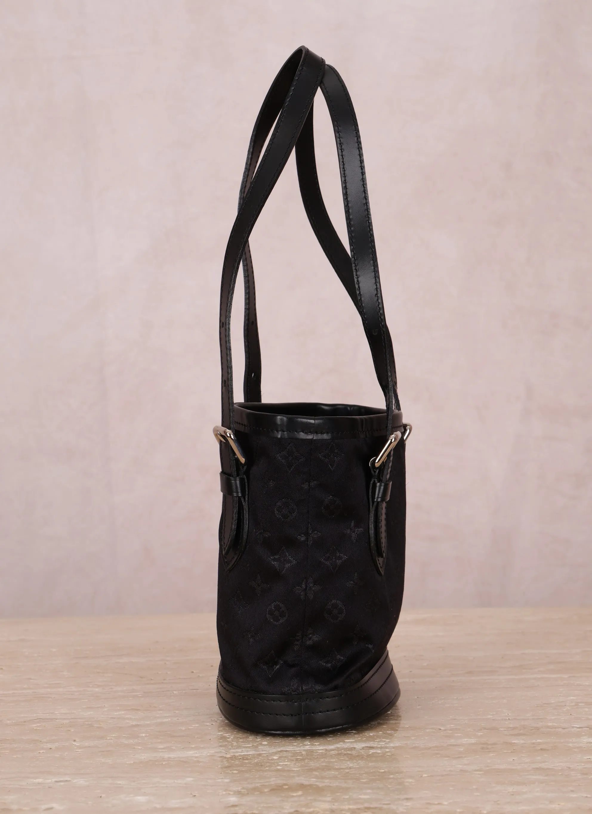 Rare Louis Vuitton Satin Mini Bucket Bag