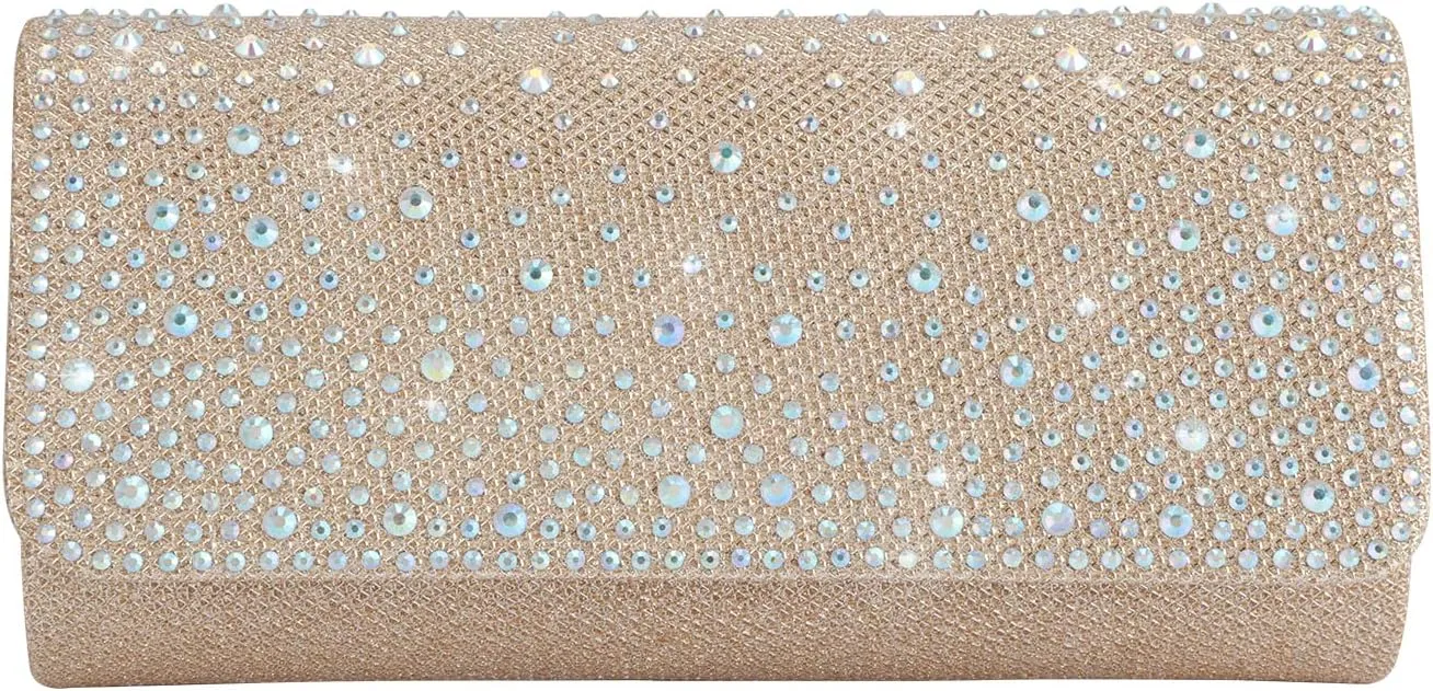 Rhinestone Clutch Purse for Women Sparkling Party Evening Bag Formal Wedding Cocktail Handbag Prom Money Purse