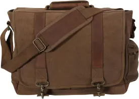 Rothco Vintage Canvas Pathfinder Laptop Bag With Leather Accents