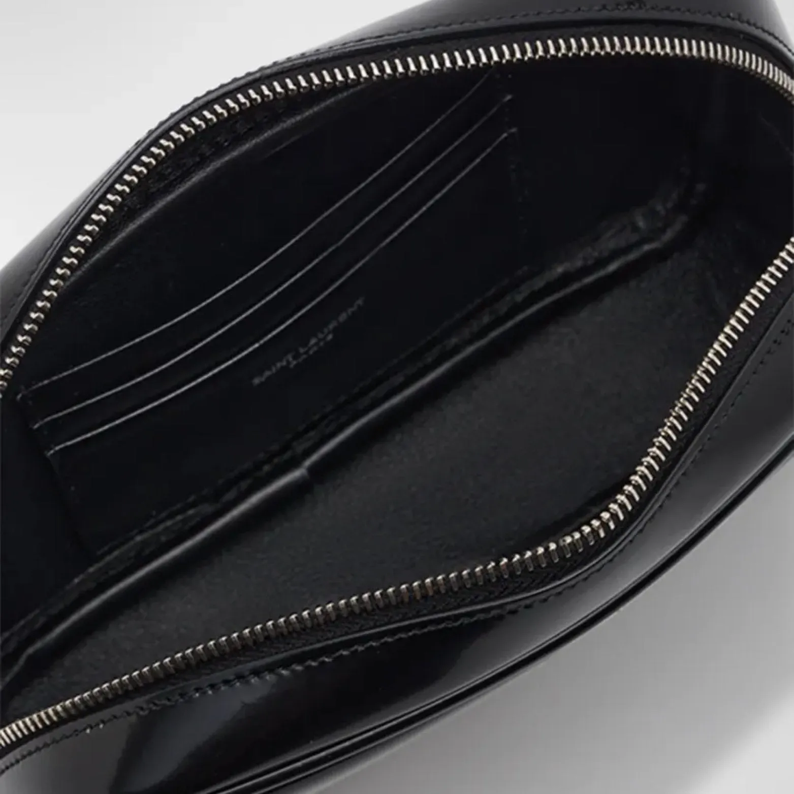 SAINT LAURENT Lou Mini bag in Shiny Canvas