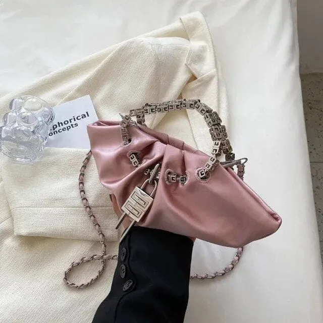 Silk Folds Chain Bag