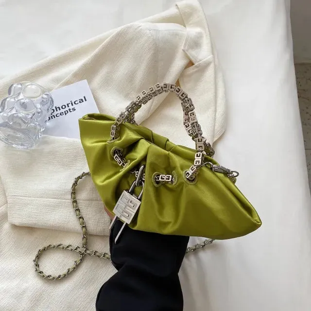 Silk Folds Chain Bag