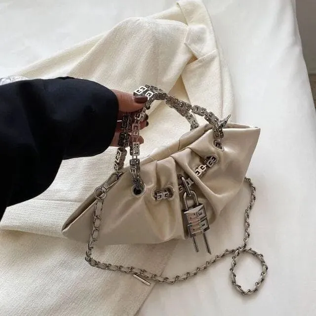 Silk Folds Chain Bag