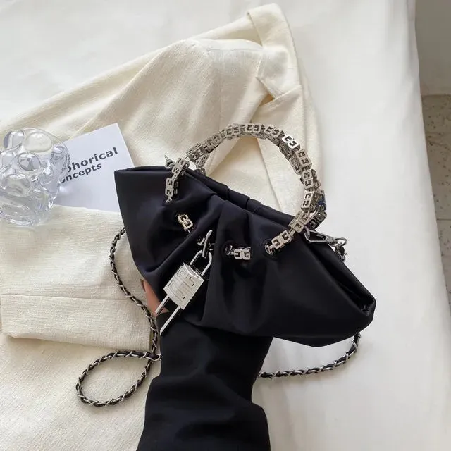 Silk Folds Chain Bag