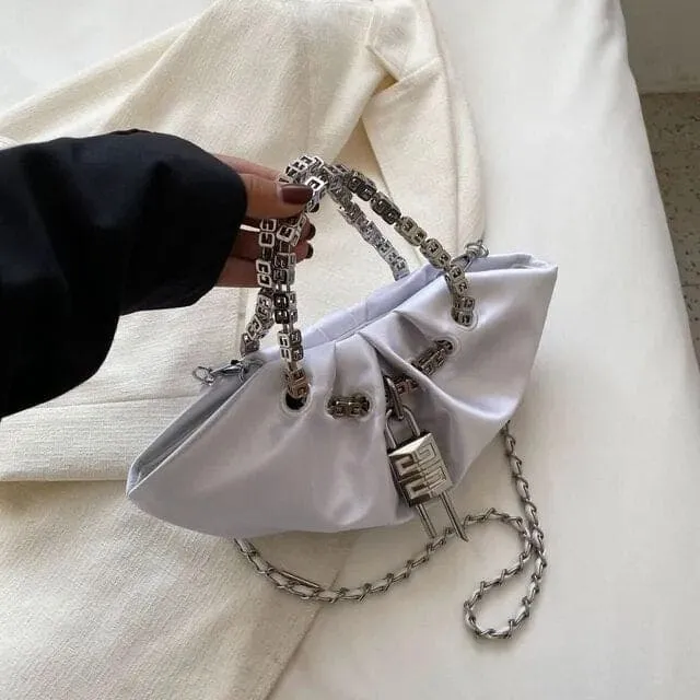 Silk Folds Chain Bag