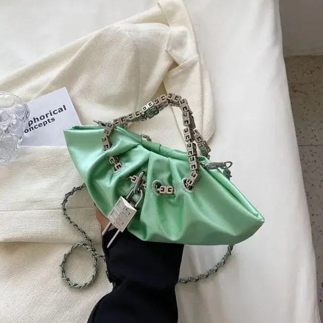 Silk Folds Chain Bag