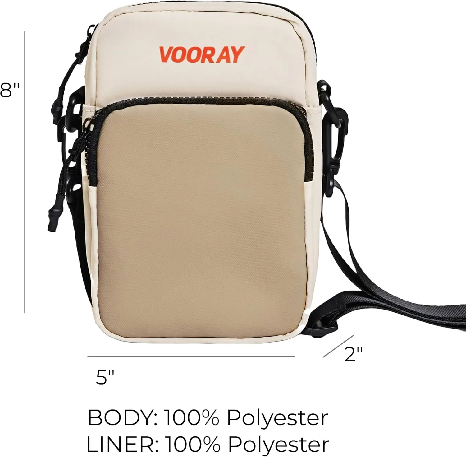 VOORAY 1L Lightweight Core Crossbody Bag  Adjustable Belt Bag for Gym & Travel