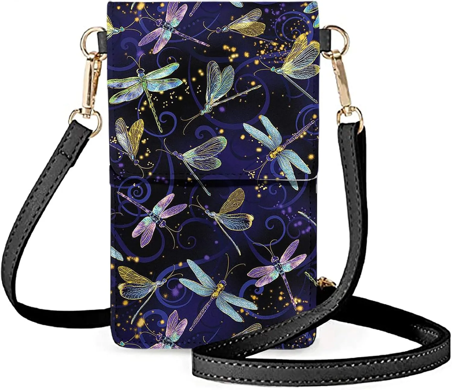WELLFLYHOM Mini Touchscreen Crossbody Phone Bags for Women with Card Slots Shoulder Bag Purse Leather