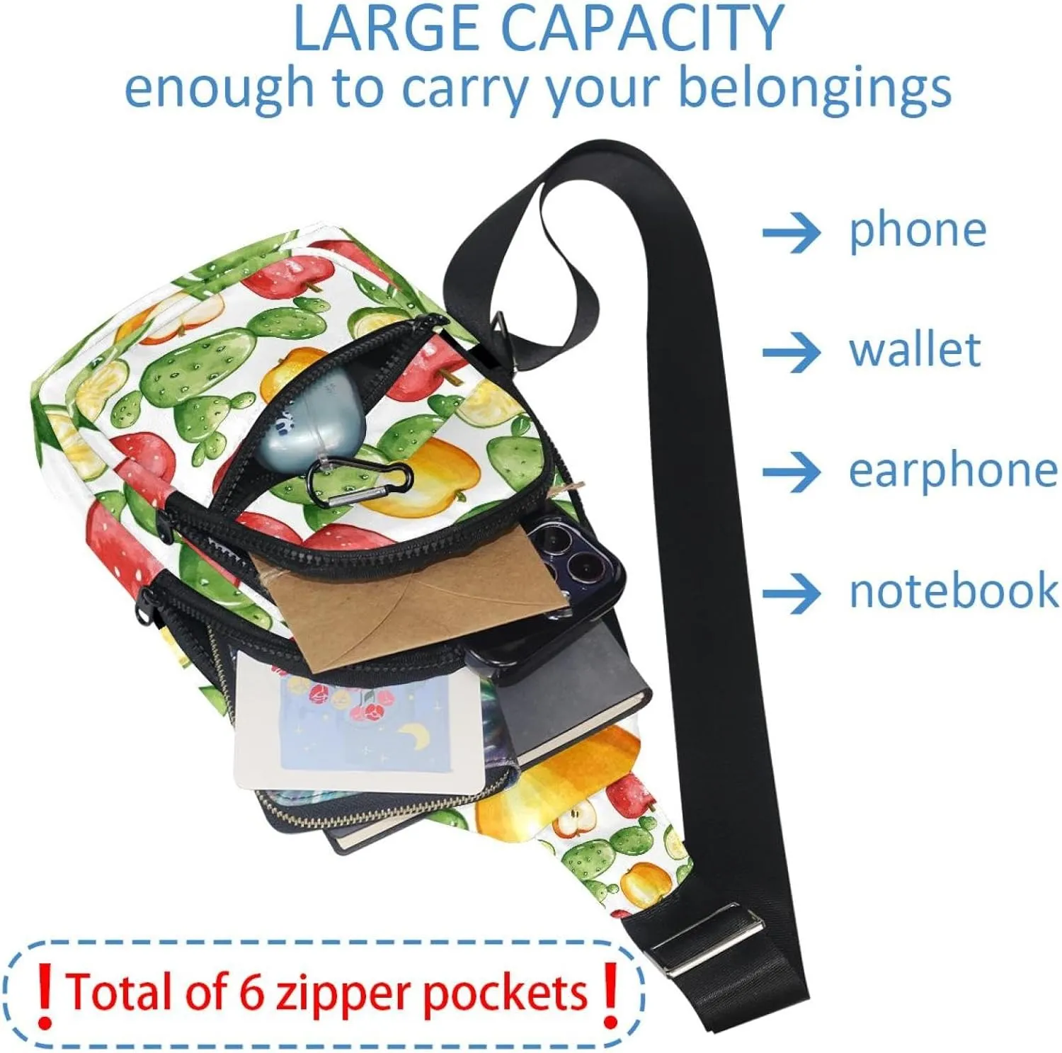 Women's Sling Backpack, Apple Cactus (2)