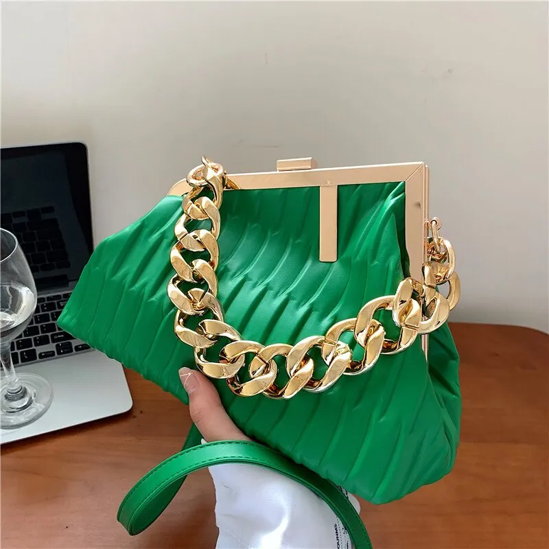 Women's Trendy Thick Chain Crossbody Bag
