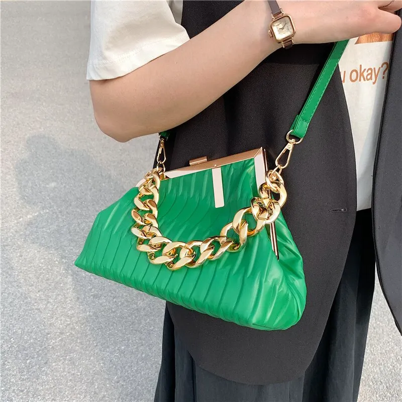 Women's Trendy Thick Chain Crossbody Bag