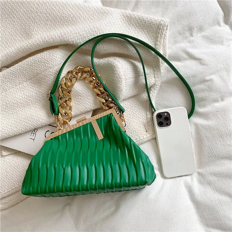 Women's Trendy Thick Chain Crossbody Bag