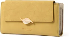 Women's Wallet Leather RFID Blocking Bifold Clutch Large Capacity Credit Card Holder with Coin Zipper Purse