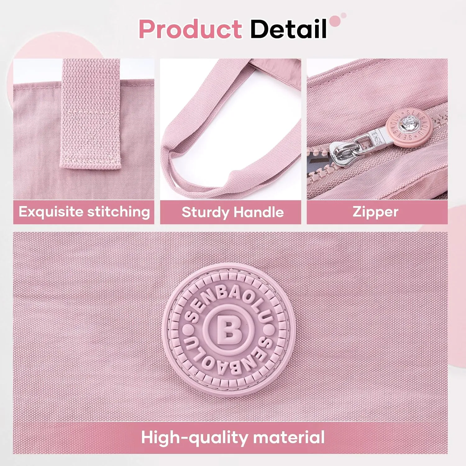 Work Tote Bag for Women, Travel Shoulder Bag Large Purse Nurse Tote Bag with Zipper for School, College, Gym