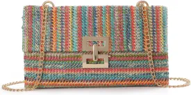Ynport Straw Clutch Purses for Women Summer Woven Evening Handbags Wicker Rattan Envelope Wallet Chain Shoulder Bag 2025